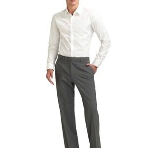 Hugo Boss Mens Charcoal Gray JAMES BROWN Schurwolle Virgin Wool Dress Pants 35